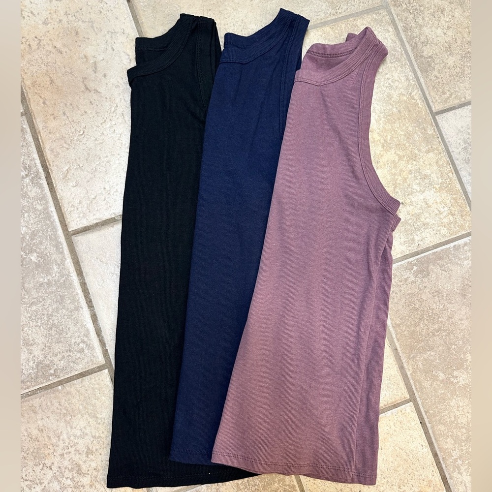 Women's Sleeveless Tops - Black, Navy, and Mauve